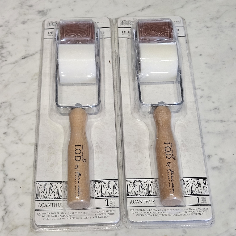 IOD Acanthus Deco Roller Stamp - Set of 2 Rp